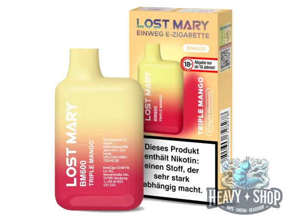 Lost Mary | Triple Mango | Einweg E-Shisha | 600 Züge