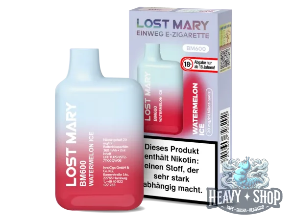 Lost Mary | Watermelon Ice | Einweg E-Shisha | 600 Züge