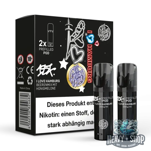 187 | Pod | I love Hamburg | 20mg/ml | 2 Stück