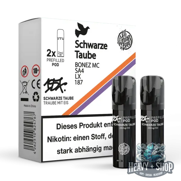 187 | Pod | Schwarze Taube | 20mg/ml | 2 Stück