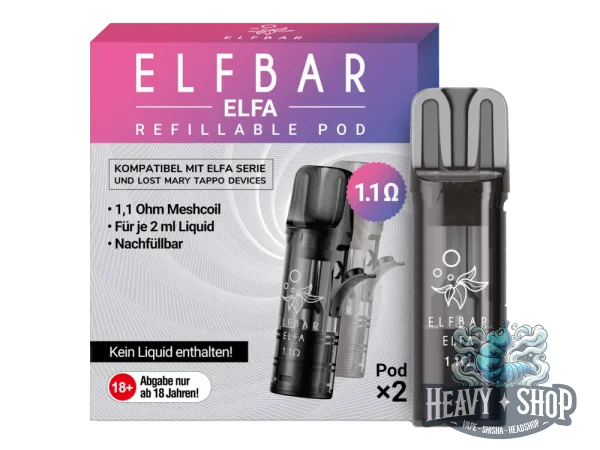 Elfbar | Elfa Refillable Pod | 2ml | 1.1 Ohm | 2 Stück