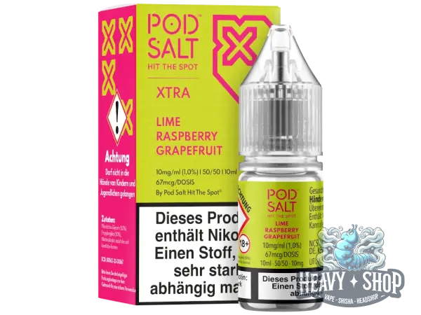 POD Salt | Xtra | Lime Grapefruit Raspberry | NicSalt 10mg