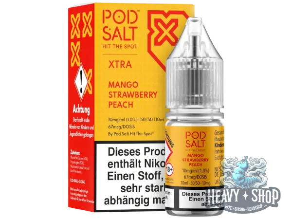 POD Salt | Xtra | Mango Strawberry Peach | NicSalt 10mg