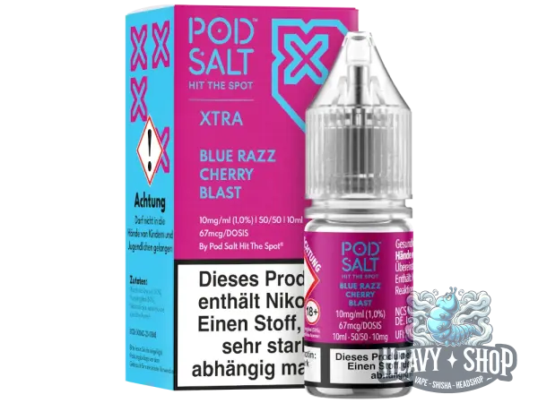 POD Salt | Xtra | Blue Razz Cherry Blast | NicSalt 10mg