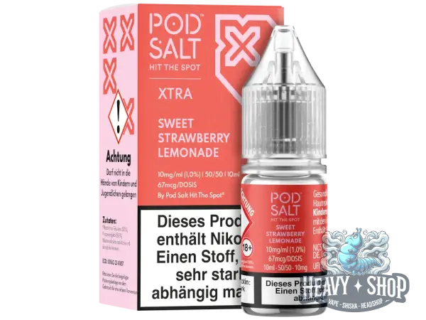 POD Salt | Xtra | Sweet Strawberry Lemonade | NicSalt 10mg