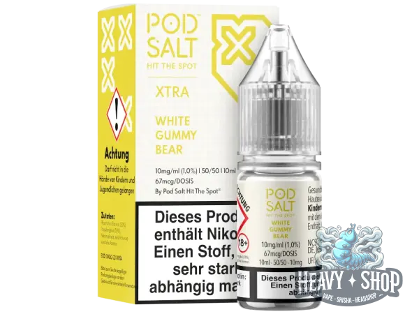 POD Salt | Xtra | White Gummy Bear | NicSalt 10mg