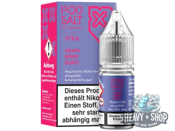 POD Salt | Xtra | Grape Berry Burst | NicSalt 10mg