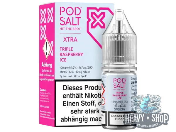 POD Salt | Xtra | Triple Raspberry Ice | NicSalt 10mg
