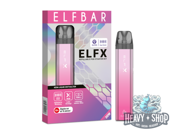 Elfbar | ELFX | Vape Kit | Silver Pink