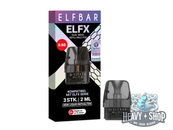 Elfbar | Elfx Pod RDL | 2ml | 0.6 Ohm | 3 Stück