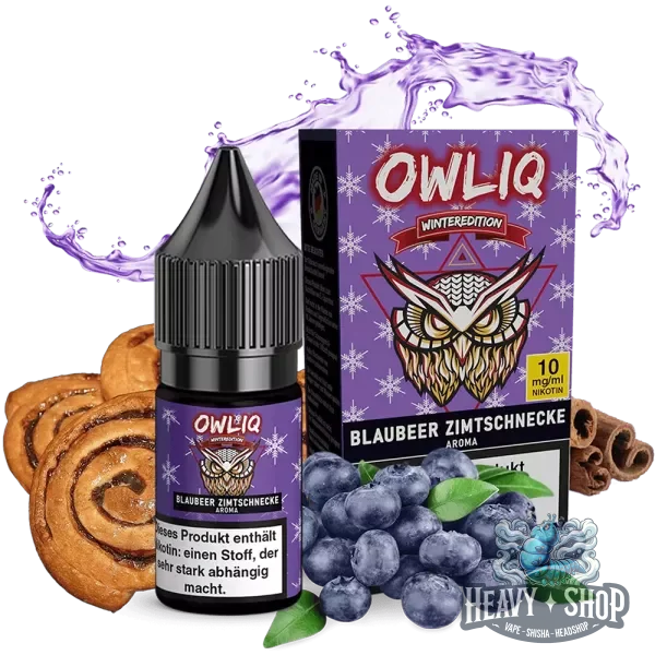 OWLIQ | Nic Salt Liquid | Blaubeer Zimtschnecke | 10mg