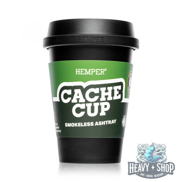 HEMPER | Cache Cup | Rauchfreier Aschenbecher | Schwarz