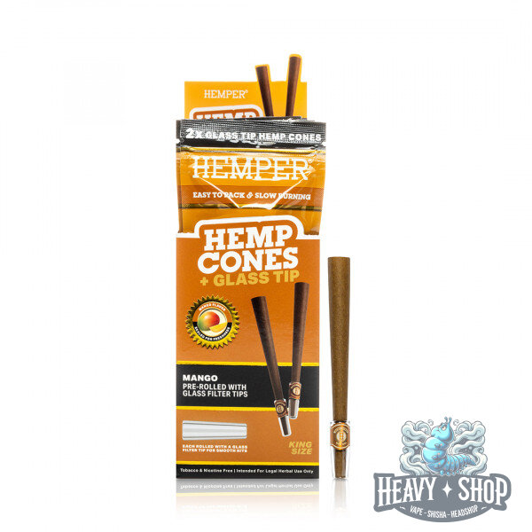 Hemper | King Size Rolls + Glass Tip | Mango