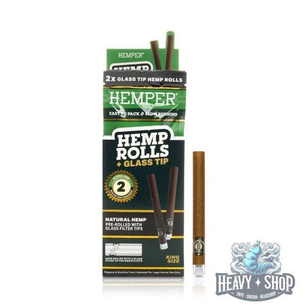 Hemper | King Size Rolls + Glass Tip | Neutral
