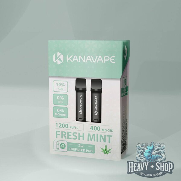 Kanavape | 400mg CBD Pods | Fresh Mint | 2 x 2ml