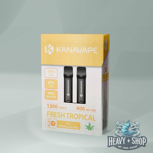 Kanavape | 400mg CBD Pods | Fresh Tropical | 2 x 2ml