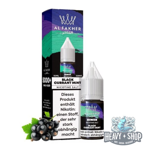 Al Fakher | Nikotinsalz Liquid | Blackcurrant Mint | 20mg/ml