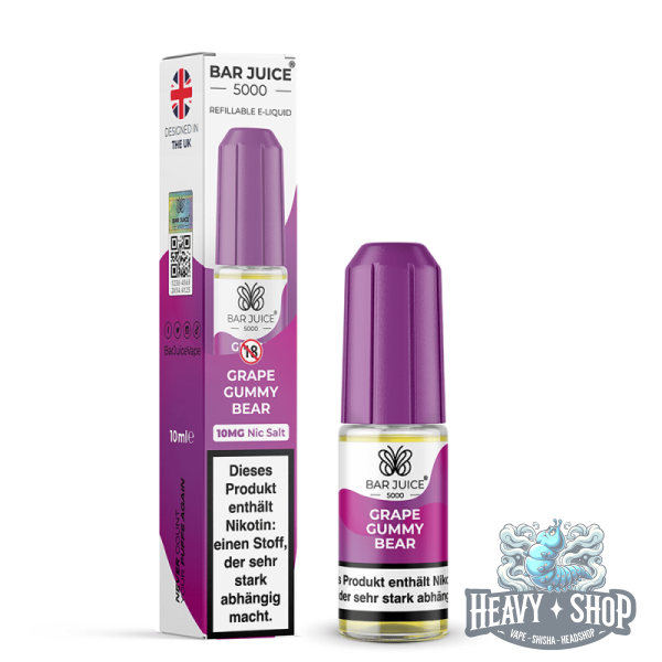 Bar Juice | Grape Gummybear | Nic Salt Liquid | 10mg/ml