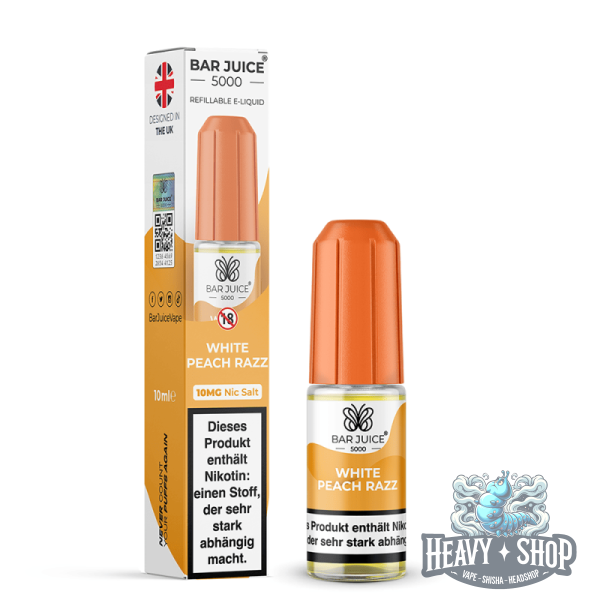 Bar Juice | White Peach Razz | Nic Salt Liquid | 10mg/ml