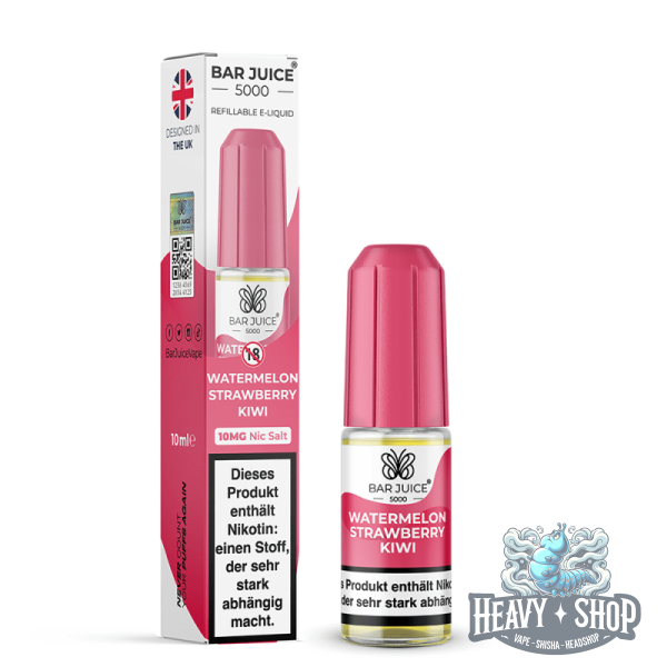 Bar Juice | Watermelon Strawberry Kiwi | Nic Salt Liquid | 10mg/ml
