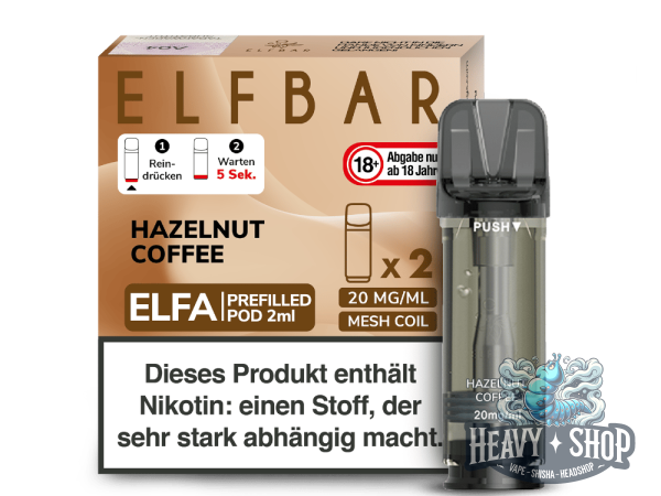 Elfa | Pod | Hazelnut Coffee | 20mg/ml | 2 Stück