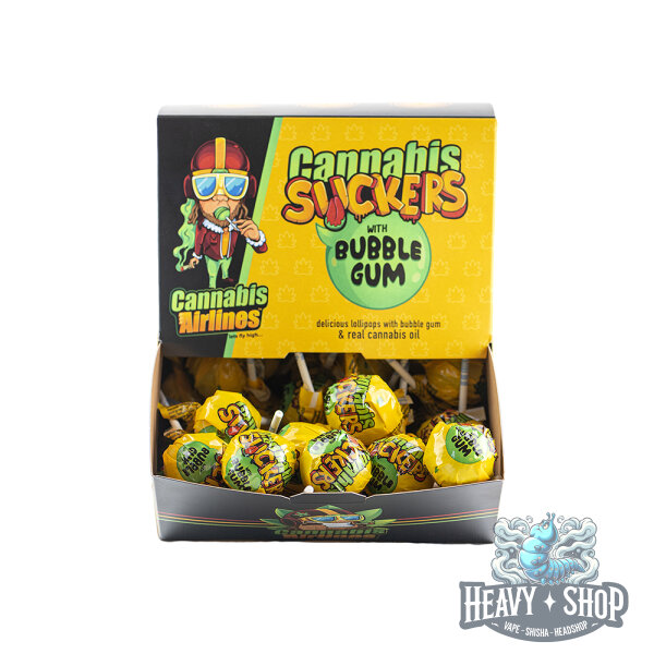 Cannabis Airlines | Suckers with Bubble Gum | 25g