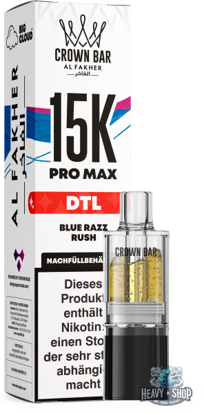 Al Fakher | DTL Pod | 15K Pro Max | Blue Razz Rush | 6mg/ml