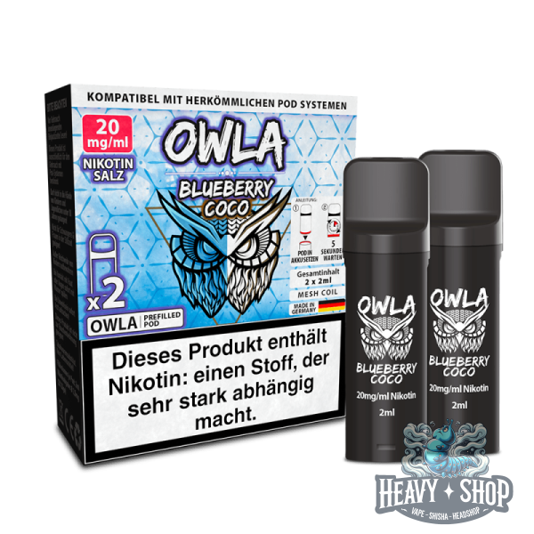 OWLA | Pod | Blueberry Coco | 20mg/ml | 2 Stück