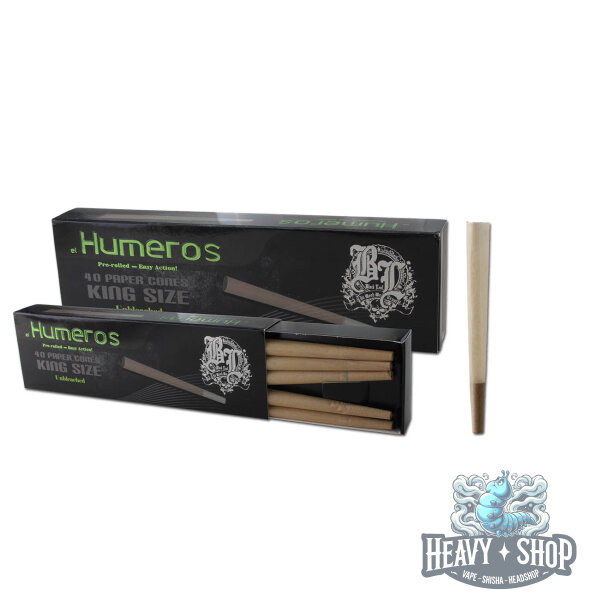 Black Leaf | Humeros King Size Hülsen | ungebleicht | 40 Stk.