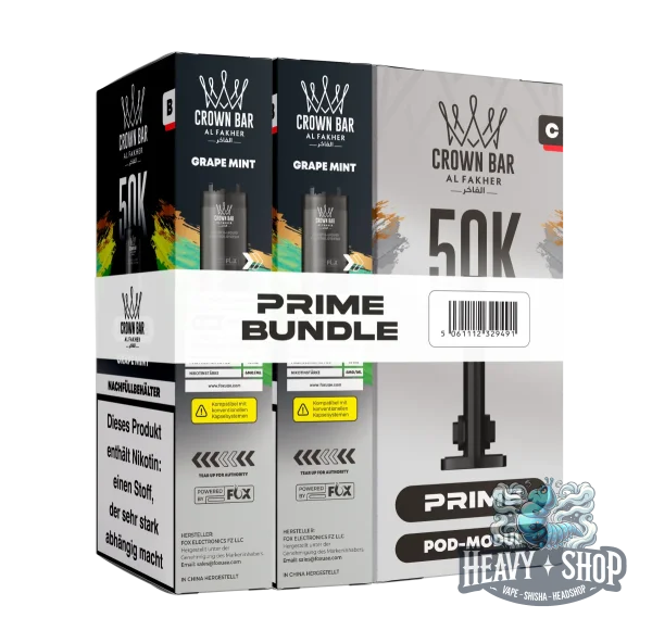 Al Fakher | 50K Hypermax Prime | Grape Mint | Pod Bundle