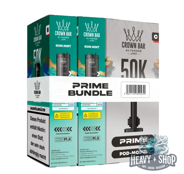 Al Fakher | 50K Hypermax Prime | Gum Mint | Pod Bundle