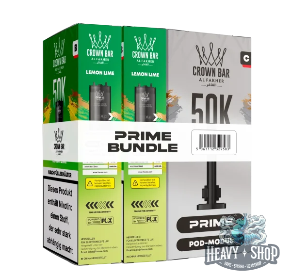 Al Fakher | 50K Hypermax Prime | Lemon Lime | Pod Bundle