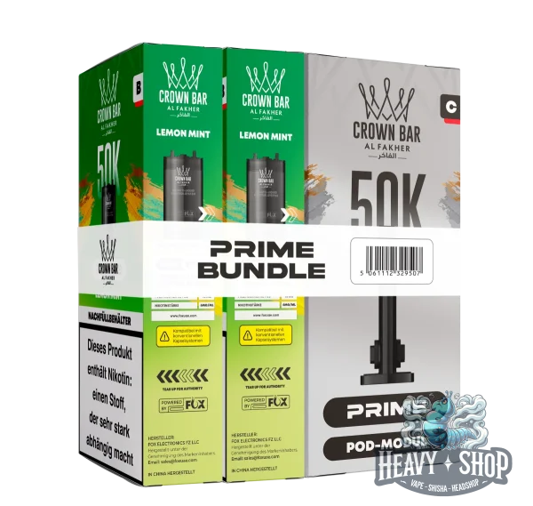 Al Fakher | 50K Hypermax Prime | Lemon Mint | Pod Bundle