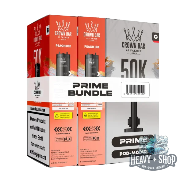 Al Fakher | 50K Hypermax Prime | Peach Ice | Pod Bundle