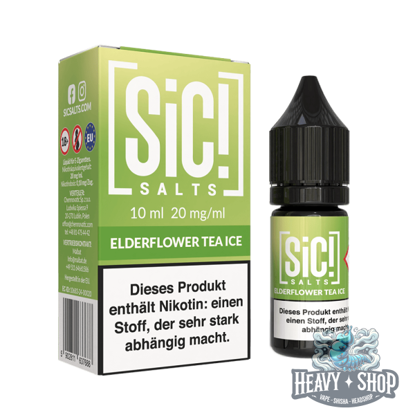 SiC! Salts | Nikotinsalz Liquid - Elderflower Tea Ice - 20mg - 10ml