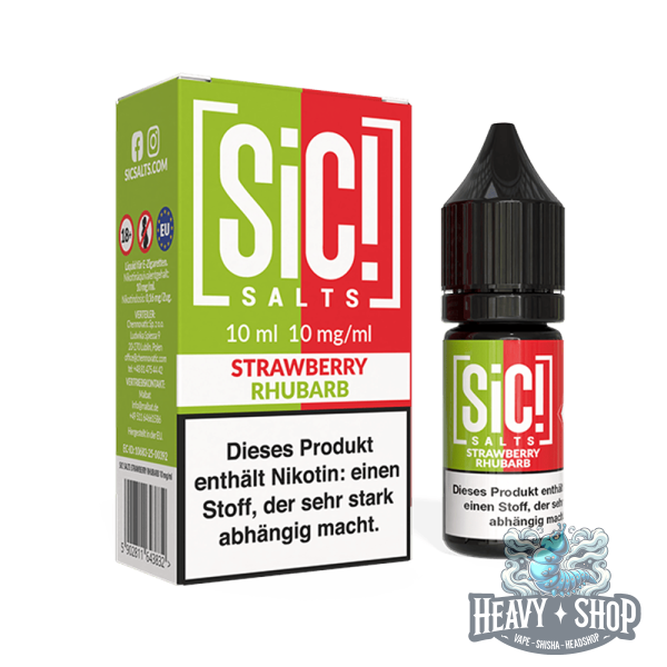 SiC! Salts | Nikotinsalz Liquid - Strawberry Rhubarb - 10ml
