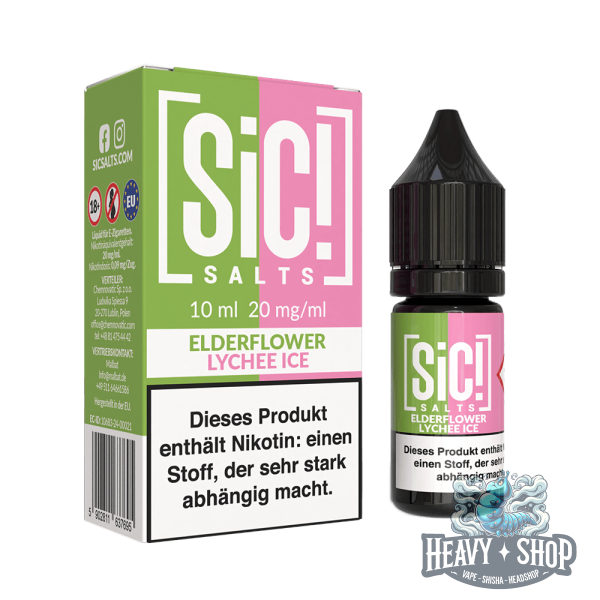 SiC! Salts | Nikotinsalz Liquid - Elderflower Lychee Ice - 10ml