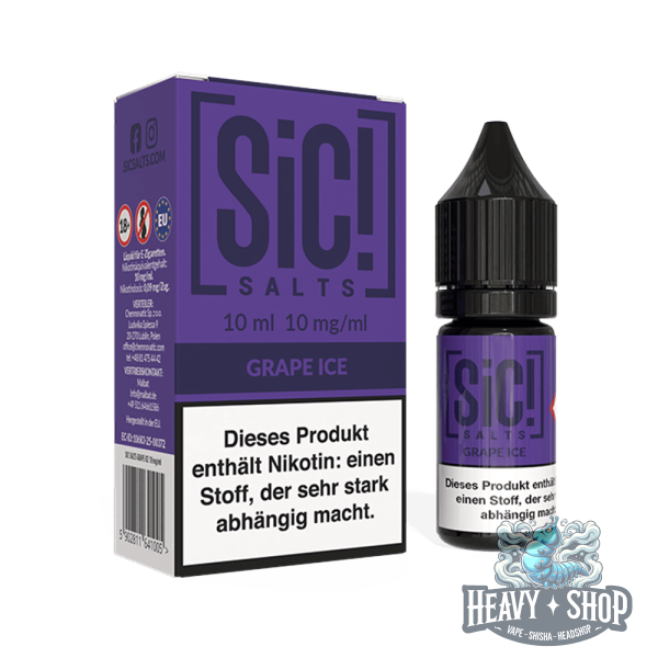 SiC! Salts | Nikotinsalz Liquid - Grape Ice - 10mg - 10ml