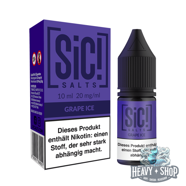SiC! Salts | Nikotinsalz Liquid - Grape Ice - 20mg - 10ml