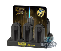 CLIPPER | Classic Metal Large Jet Flame | Matt-All-Black